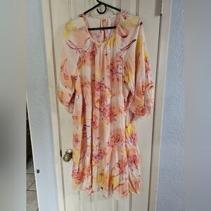 Anthropology boho maxi dress
